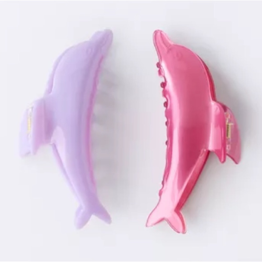NWT ZARA set of 2 dolphin hairclips